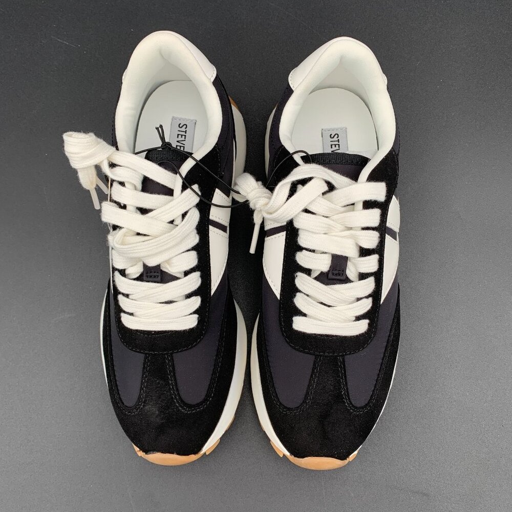 Steve Madden Kendrick Black Multi Womens Sneakers Athletic Shoes Size 8 Lace-Up - Picture 4 of 9